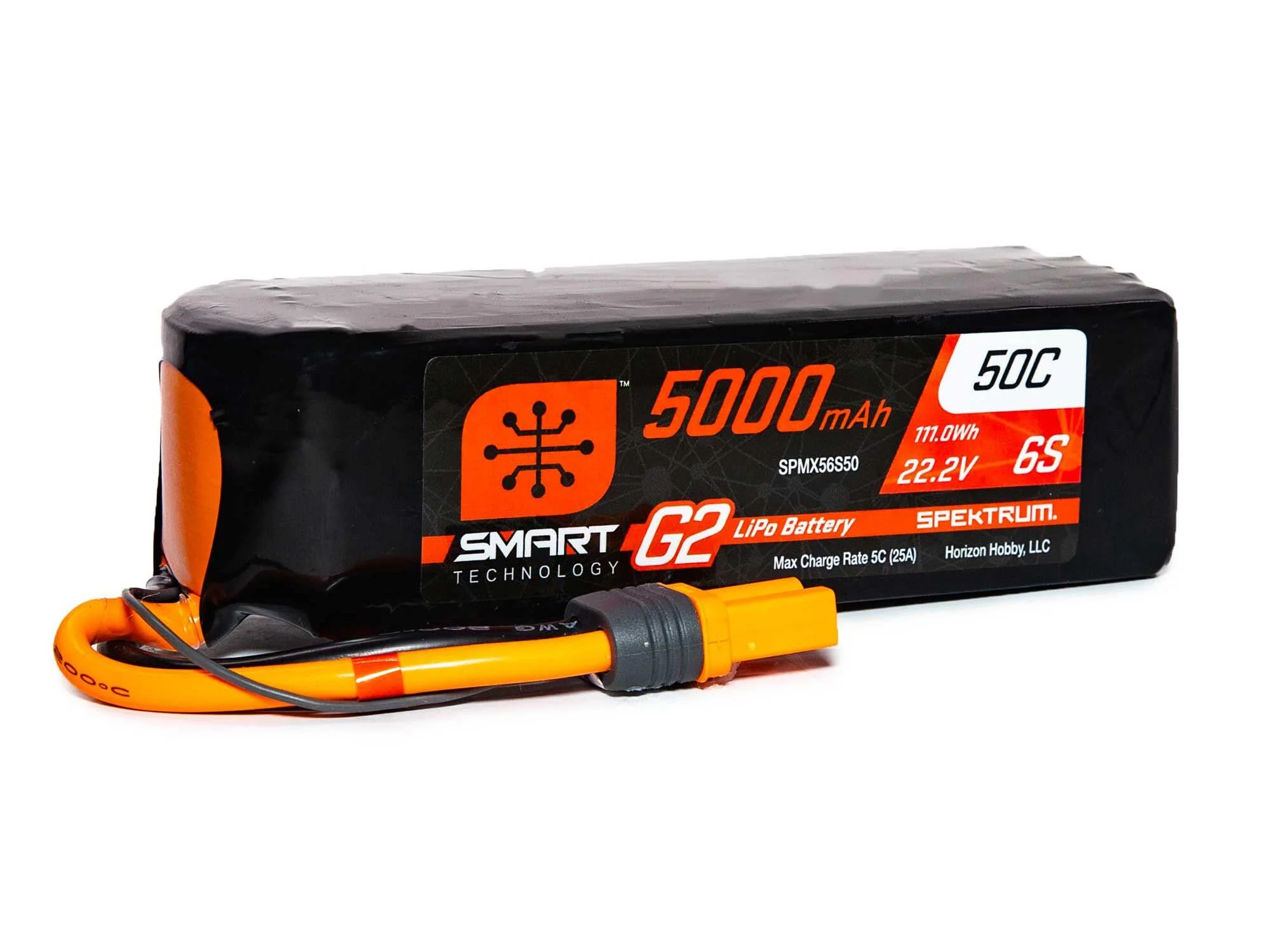 Spektrum 22.2V 5000mAh 6S 50C Smart G2 LiPo Battery - IC5 Connector SPMX56S50