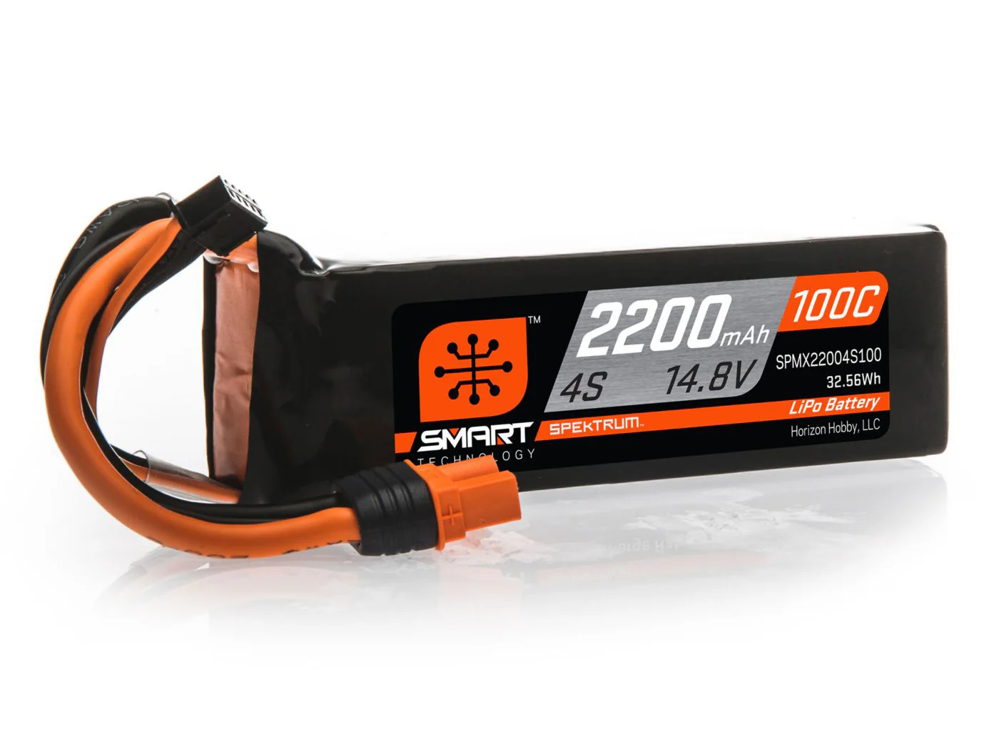 Spektrum 2200mAh 4S 14.8V 100C Smart LiPo Battery IC3 SPMX22004S100