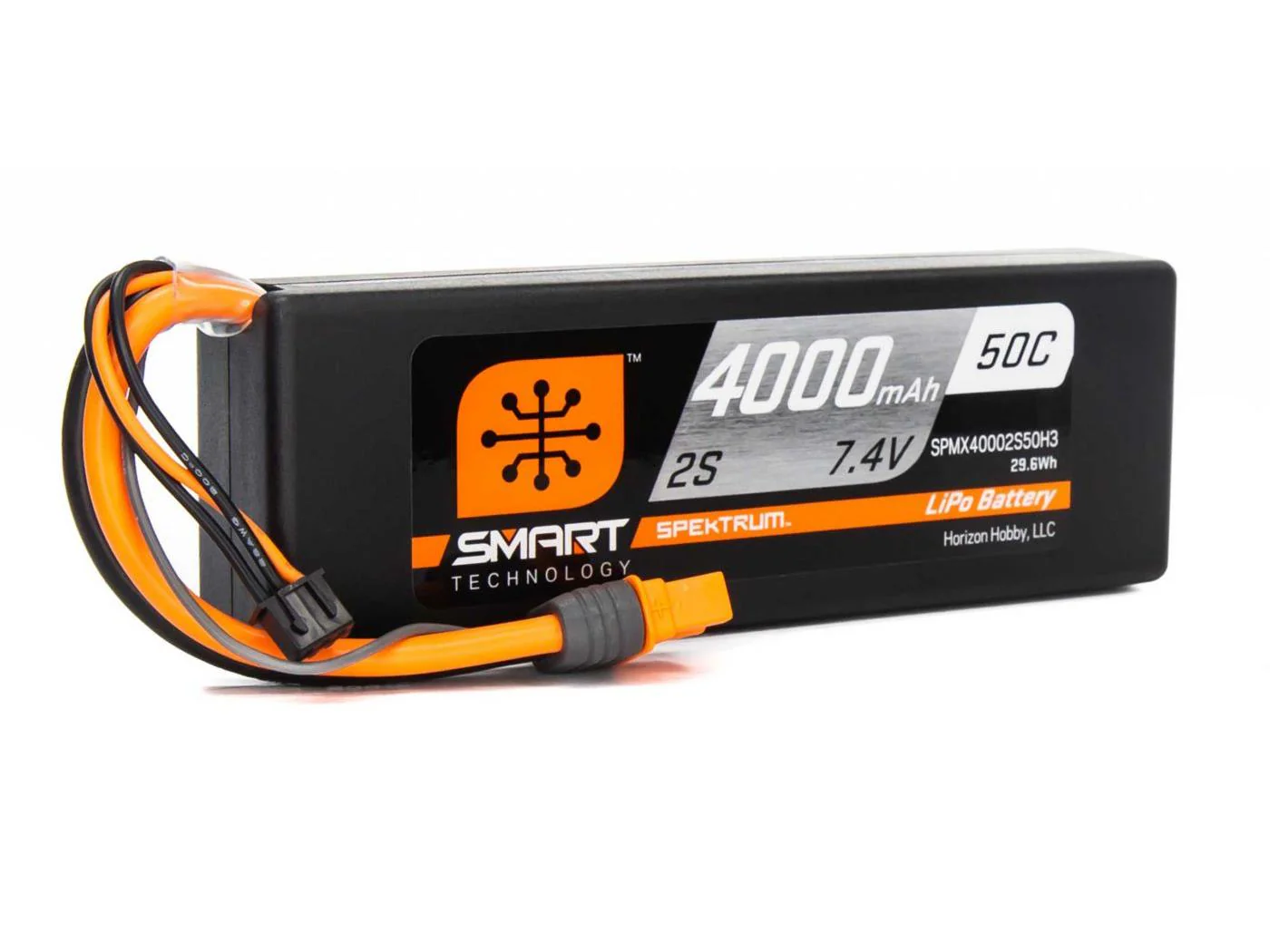 Spektrum 4000mAh 2S 7.4V Smart LiPo Battery 30C IC3 SPMX40002S50H3