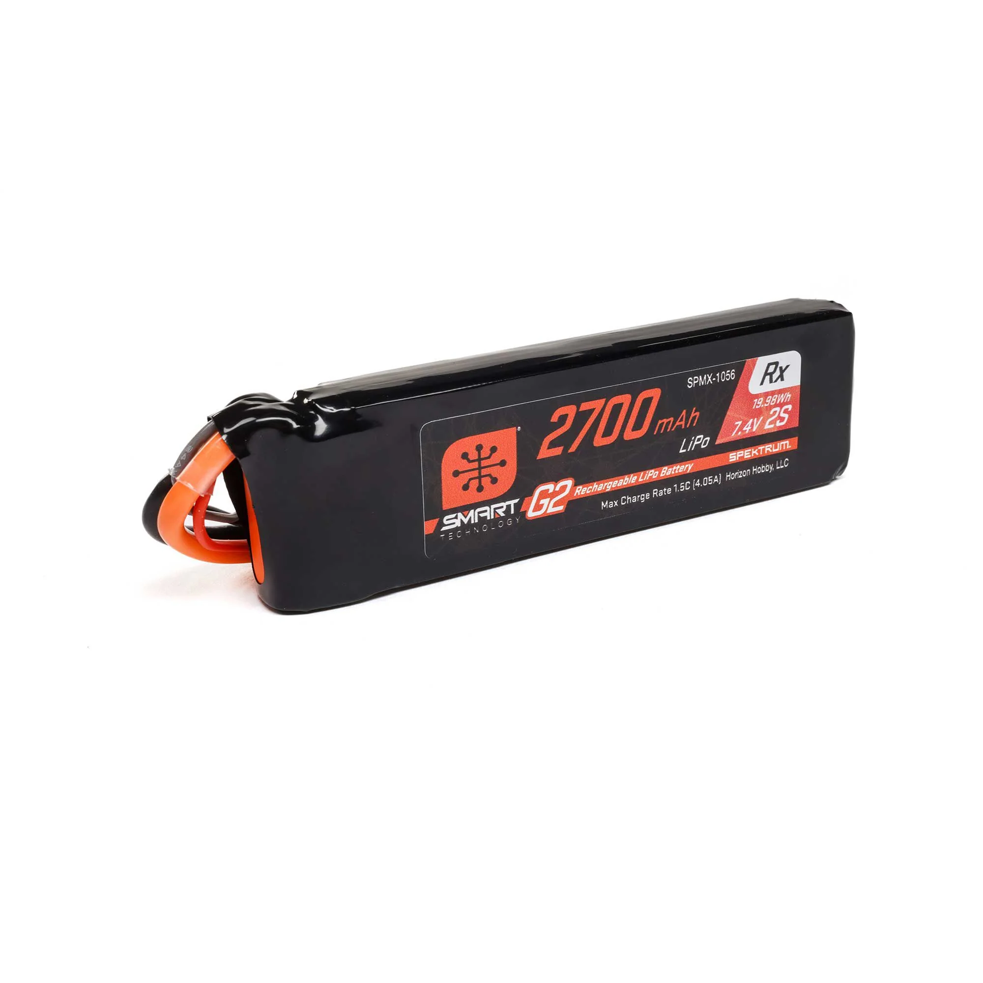 Spektrum 7.4V 2700mAh 2S 15C Smart G2 Receiver LiPo Battery: IC3 SPMX-1056 - Image 3