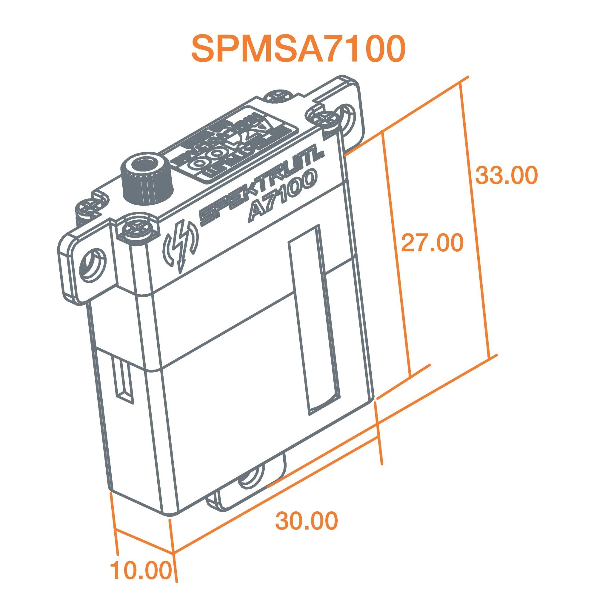 Spektrum A7100 MT/MS Metal Gear HV Wing Servo 8.3KG SPMSA7100 - Image 4