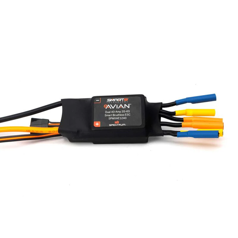 Spektrum Avian Dual 40 Amp Brushless Smart ESC, 3S - 6S SPMXAE1240 - Image 2