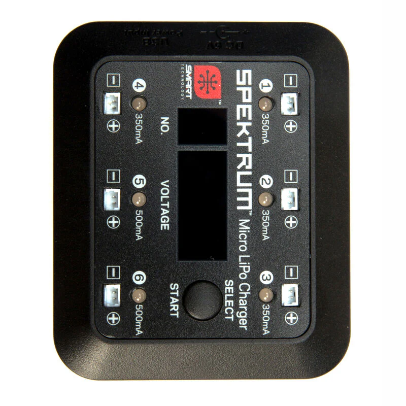 Spektrum S63 Micro 6-port DC/USB 1S LiPo Smart Charger SPMXC1060 - Image 7