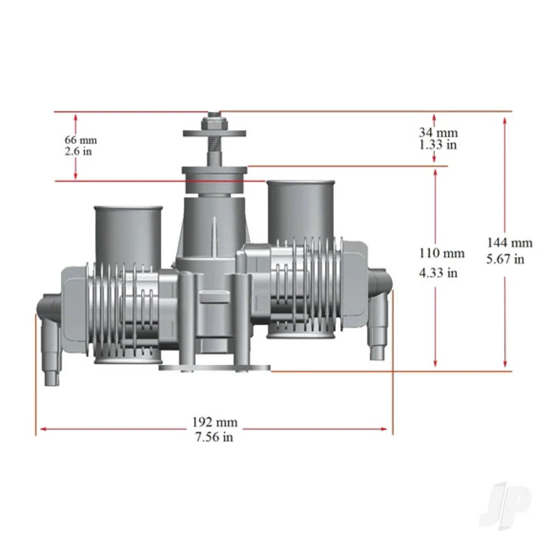 Stinger 30cc Twin Cylinder 2-Stroke Petrol Engine RCGF30TSE - Image 5