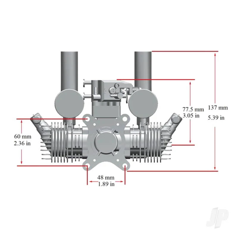 Stinger 30cc Twin Cylinder 2-Stroke Petrol Engine RCGF30TSE - Image 6