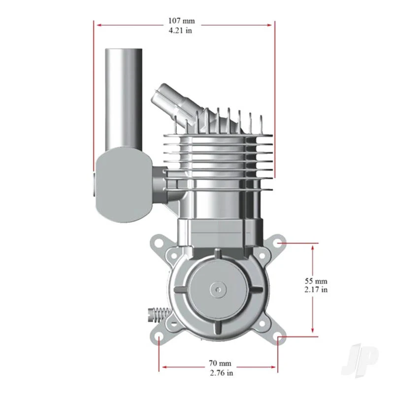 Stinger 35cc Single Cylinder Side Exhaust 2-Stroke Petrol Engine RCGF35SE - Image 7