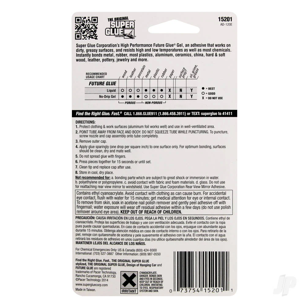 Super Glue Future Glue Gel 2-Pack (2x 0.07oz, 2g) SUP15201 - Image 2