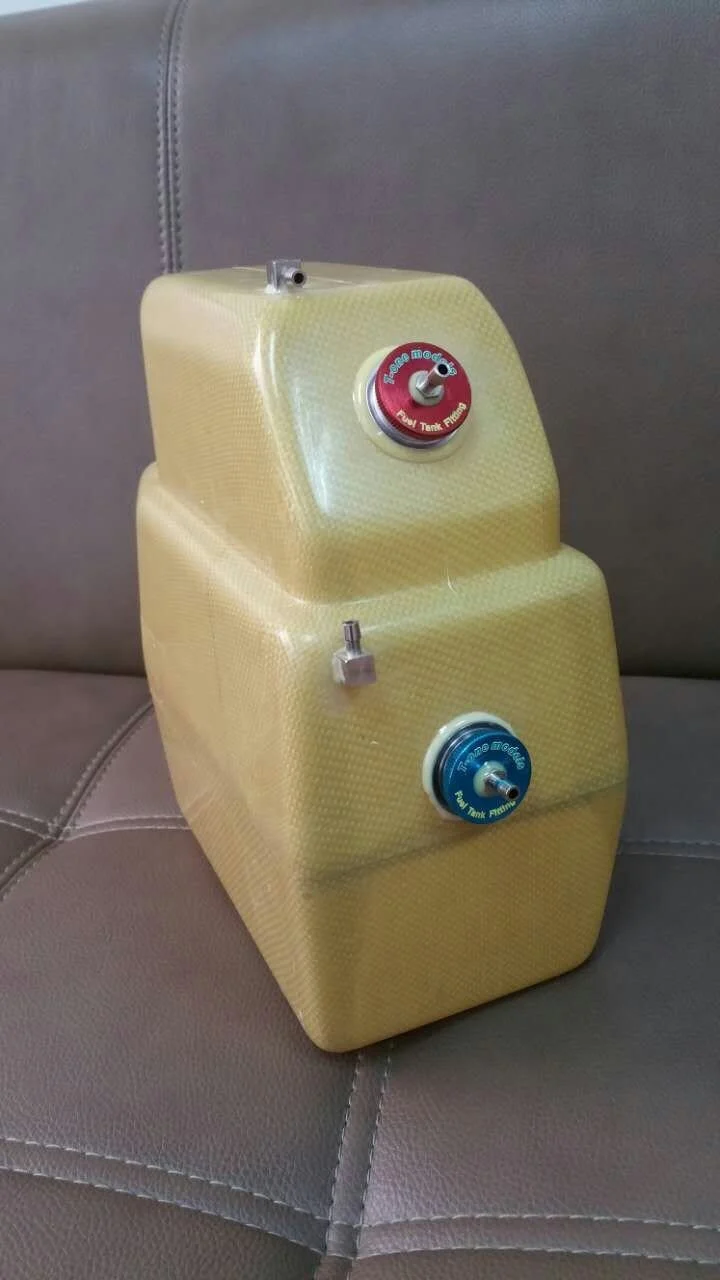 T1 Kevlar Twin Fuel & Smoke Tank with Alloy Tank Fittings By T-One Models For Fortune - Image 4