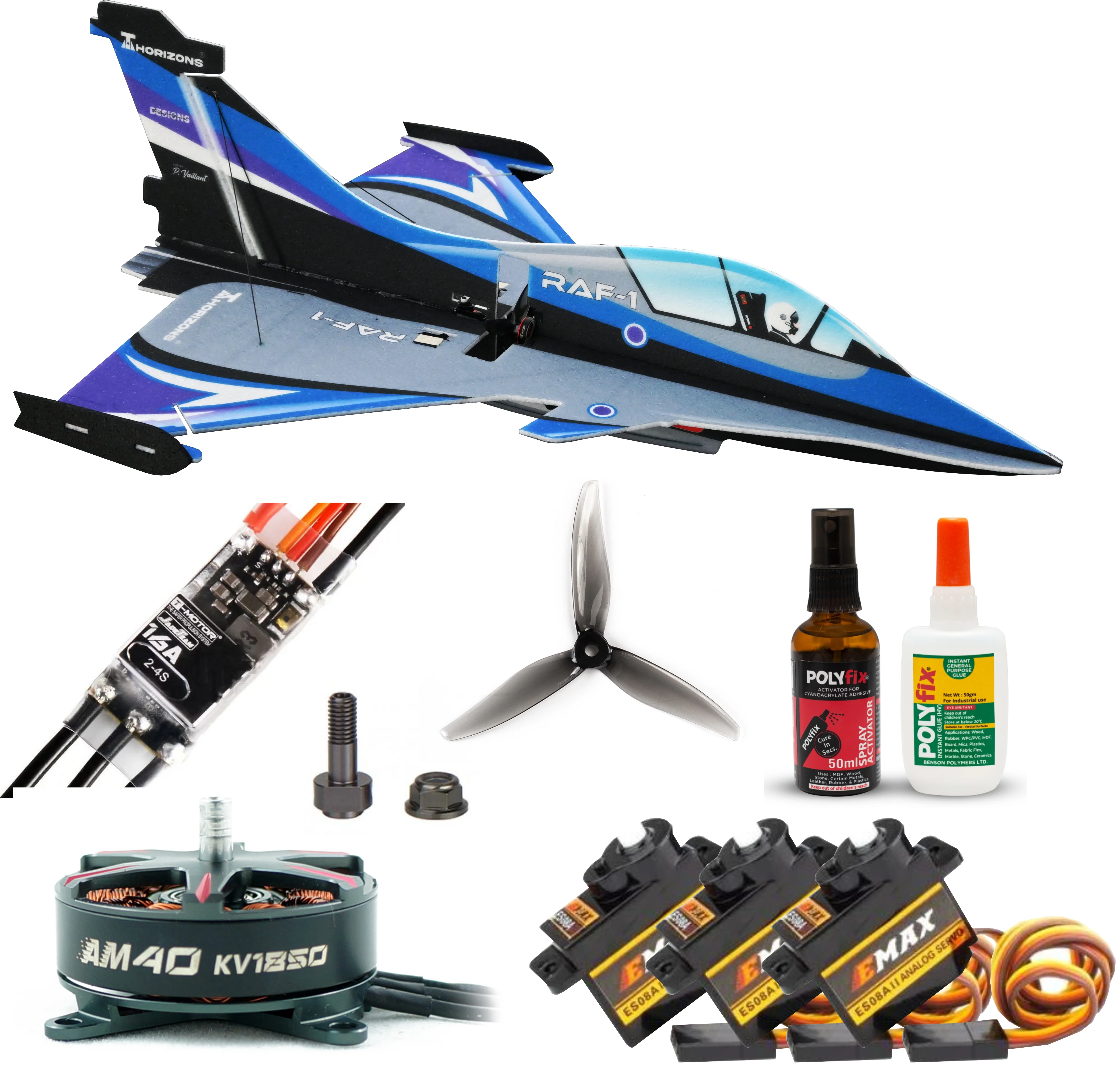 TA Horizons RAF-1 EPP 3D Jet TAHR1E3DJ - Image 2
