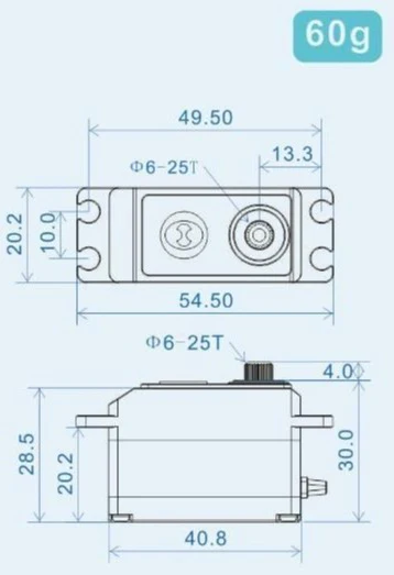 Theta Razor DH1 NFC HV Low Profile Brushless Servo 40kg/0.063@5A/8.4V TS-RDH1 - Image 2