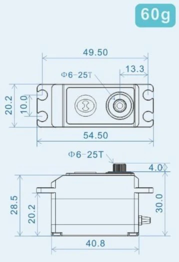 Theta Razor TH1 NFC HV Low-Profile Brushless Servo 30kg/0.051@5A/8.4V TS-RTH1 - Image 2