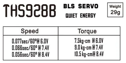 Theta THS928B Micro Brushless Servo 10.5kg/0.056@8.4V TS-THS928B - Image 3