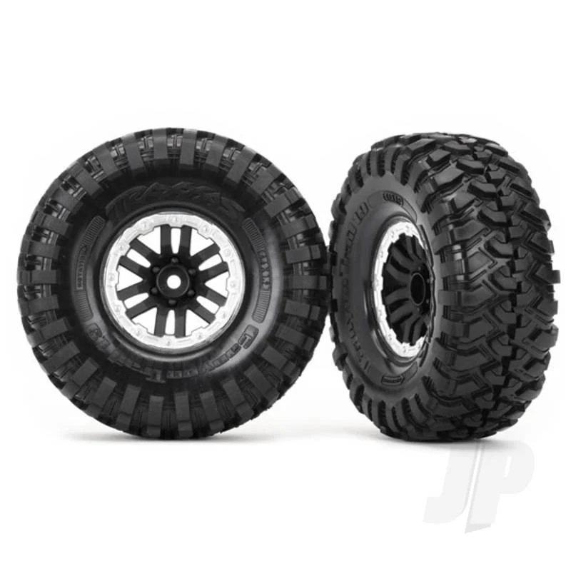 Traxxas Tires and wheels assembled glued (TRX-4 satin beadlock wheels Canyon Trail 1.9 tires) (1 Wheel) TRX8272X - Image 2