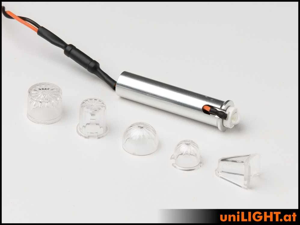 UniLight 10mm PIN Strobe Light 8x2W T-Fuse Red PIN10F-080x2-RT - Image 2
