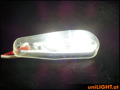 UniLight 11mm Pro Strobe Light, 8Wx2, Short, T-Fuse - White - Image 3