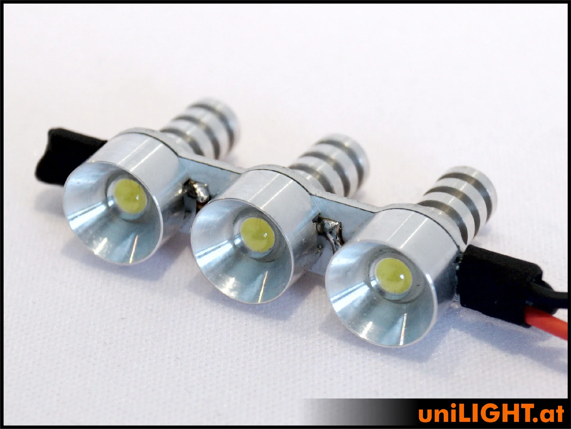 UniLight 12mm Triple-Spotlight, 3X2W - White - Image 3