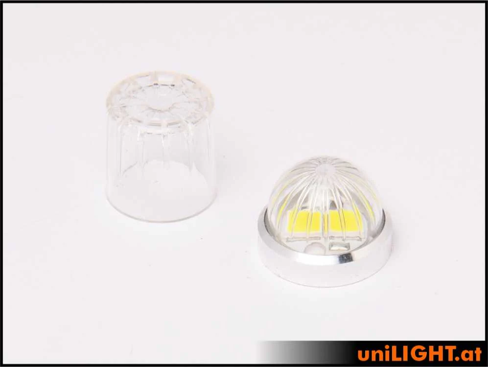 UniLight 15mm ROUND Strobe Light, 12Wx2, SHORT Red RND15X-120x2-RT
