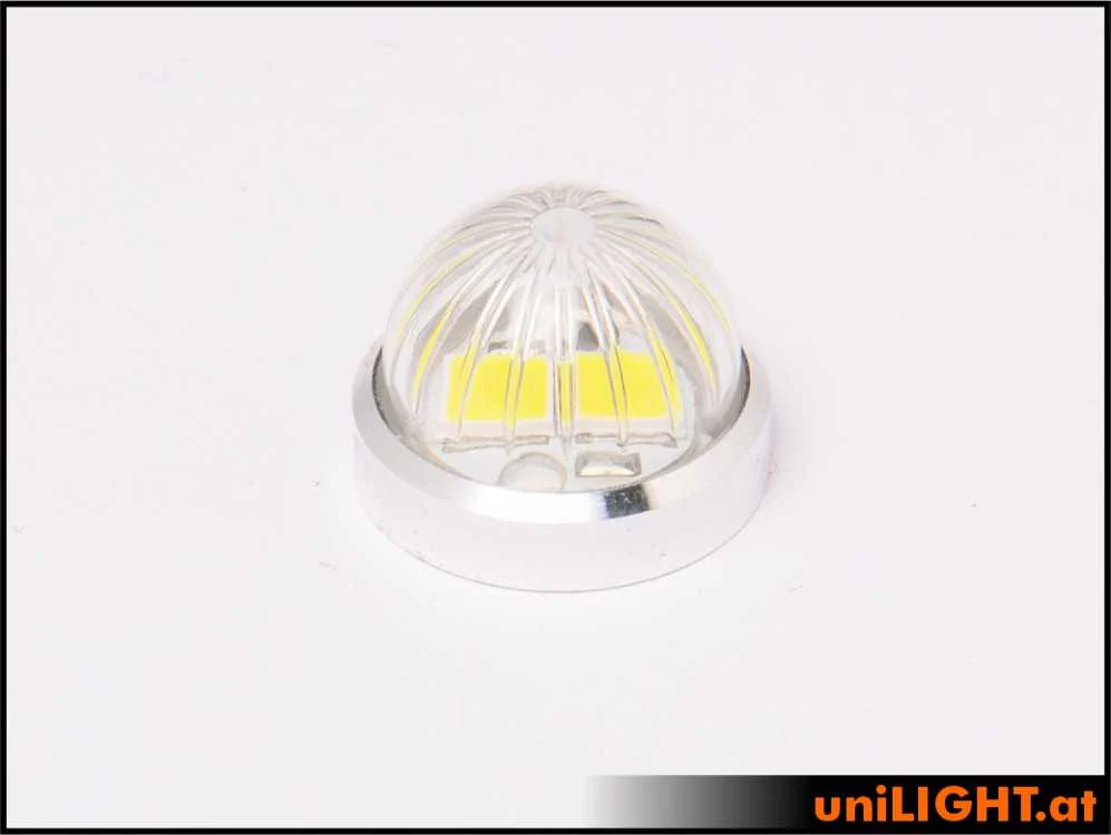 UniLight 15mm ROUND Strobe Light, 12Wx2, SHORT Red RND15X-120x2-RT - Image 2