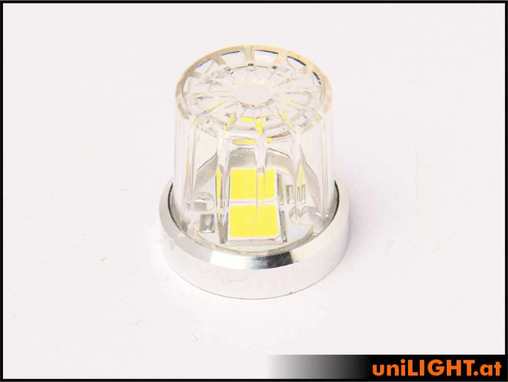 UniLight 15mm ROUND Strobe Light, 12Wx2, SHORT Red RND15X-120x2-RT - Image 3