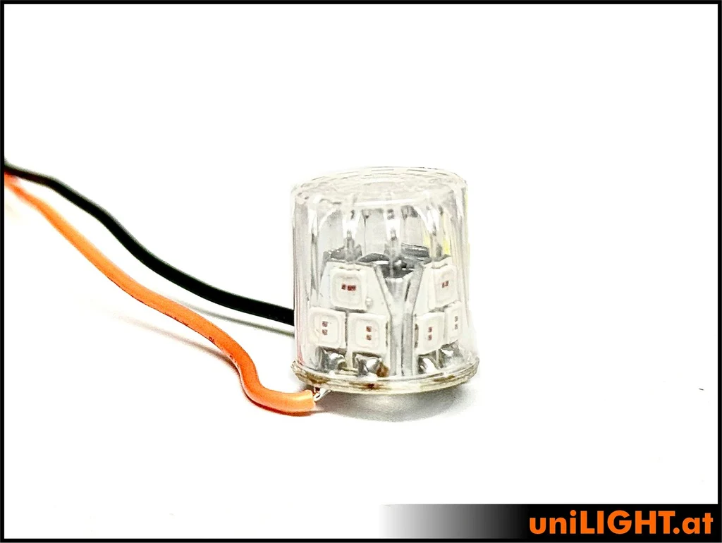 UniLight 15mm Round Strobe Light, 24Wx2 - Red RND15-240x2 - Image 2