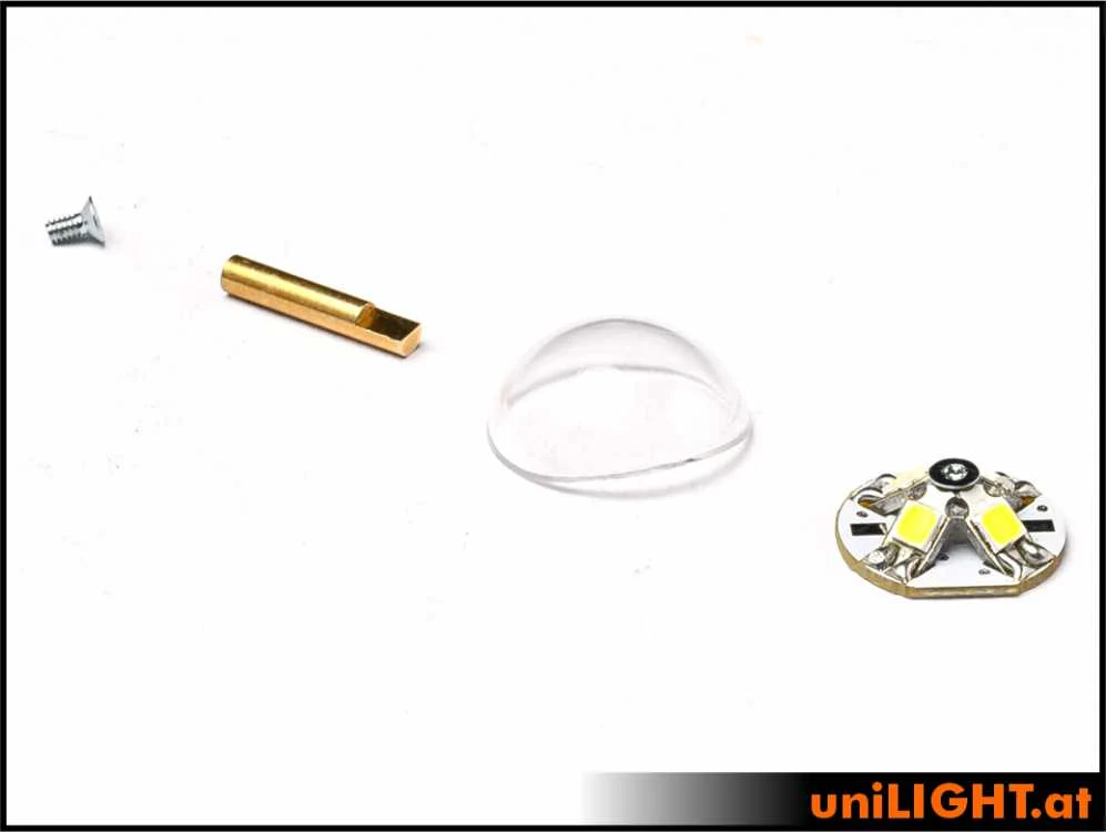 UniLight 17mm Hemisphere Strobe Light, Red 9Wx2 RND17X-090x2-RT - Image 4