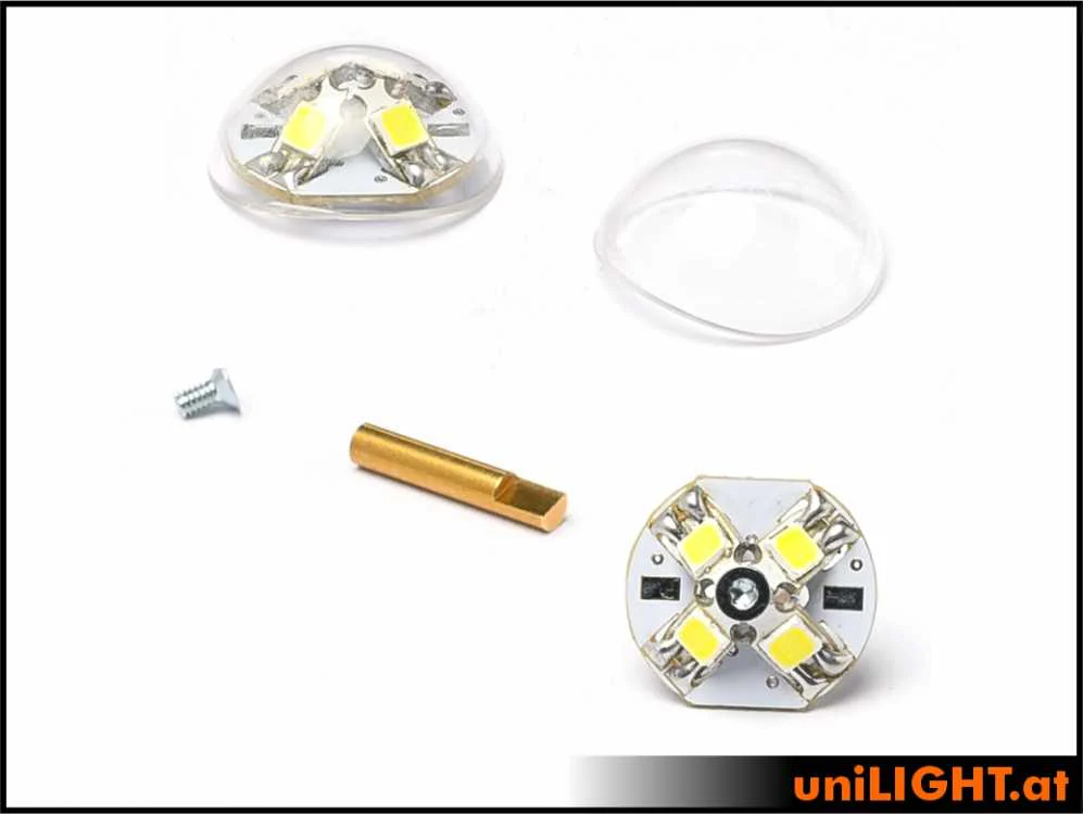 UniLight 17mm Hemisphere Strobe Light, Red 9Wx2 RND17X-090x2-RT - Image 5