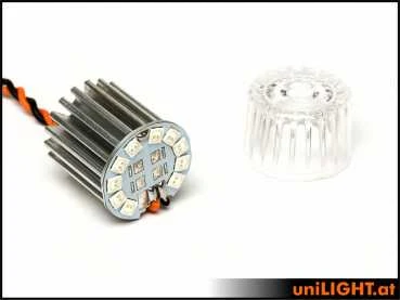 UniLight 22mm Round Power Strobe Light, 24Wx2, T-Fuse - White - Image 4