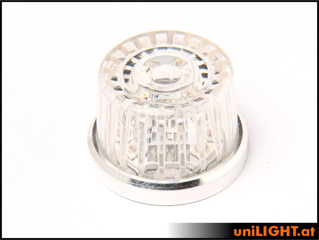 Unilight 24mm ROUND Strobe light, 20Wx2, SHORT - White RND24X-200x2-WE - Image 2
