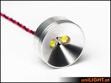 UniLight 30mm Alu-Spotlight, 4Wx2 - White - Image 3