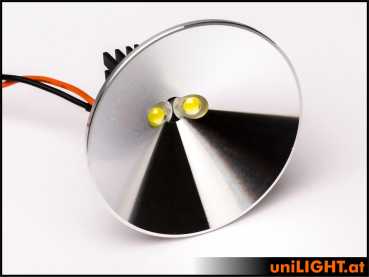 UniLight 50mm Alu-Spotlight, 8Wx2, T-Fuse - White - Image 2