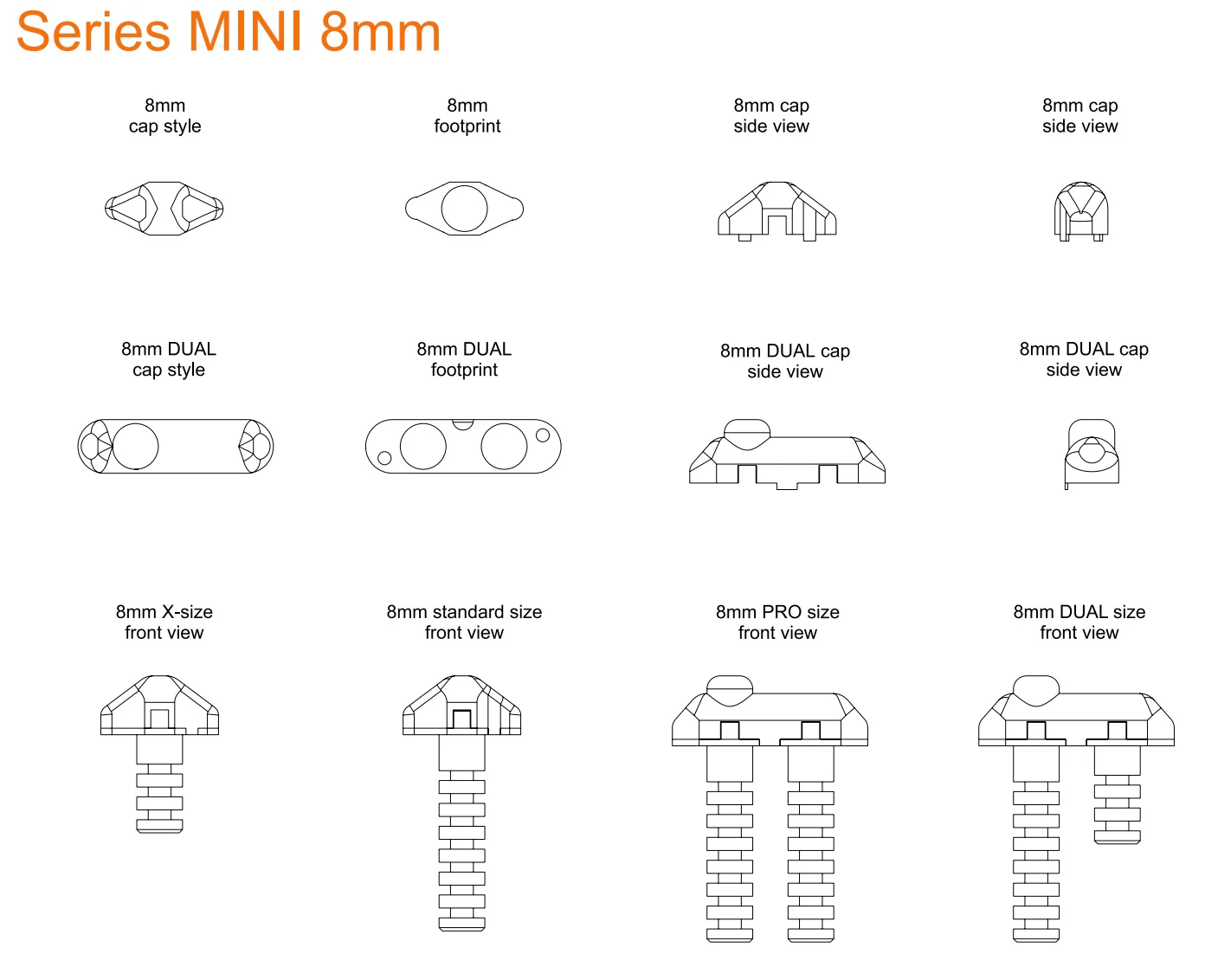 UniLight 8mm Mini Strobe Light, 8Wx2 - White - Image 3