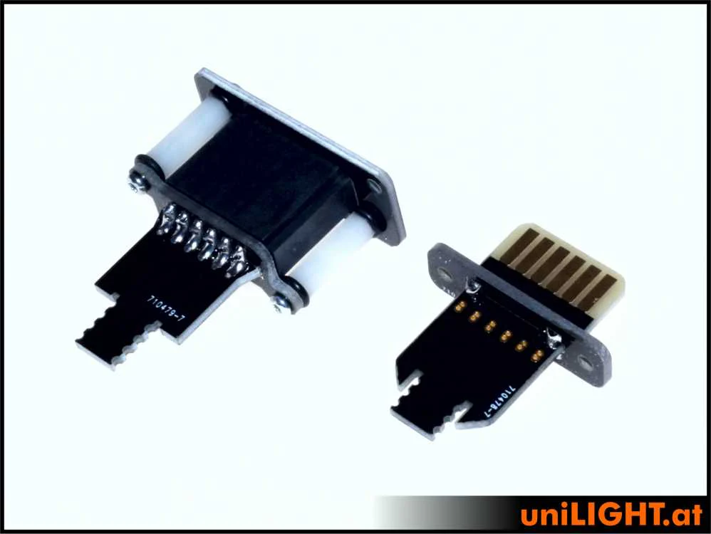 UniLight Direct Cable Connection, 6 Primary Pins (2 Servo) (Assembled With Cable (1 Pair, M/F) - Image 6