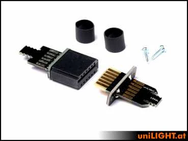 UniLight Lite cable connection, 3 Primary (1 Servo) 6 Secondary pins (Finish: Assembled with cable (1 pair, m/f) - Image 4