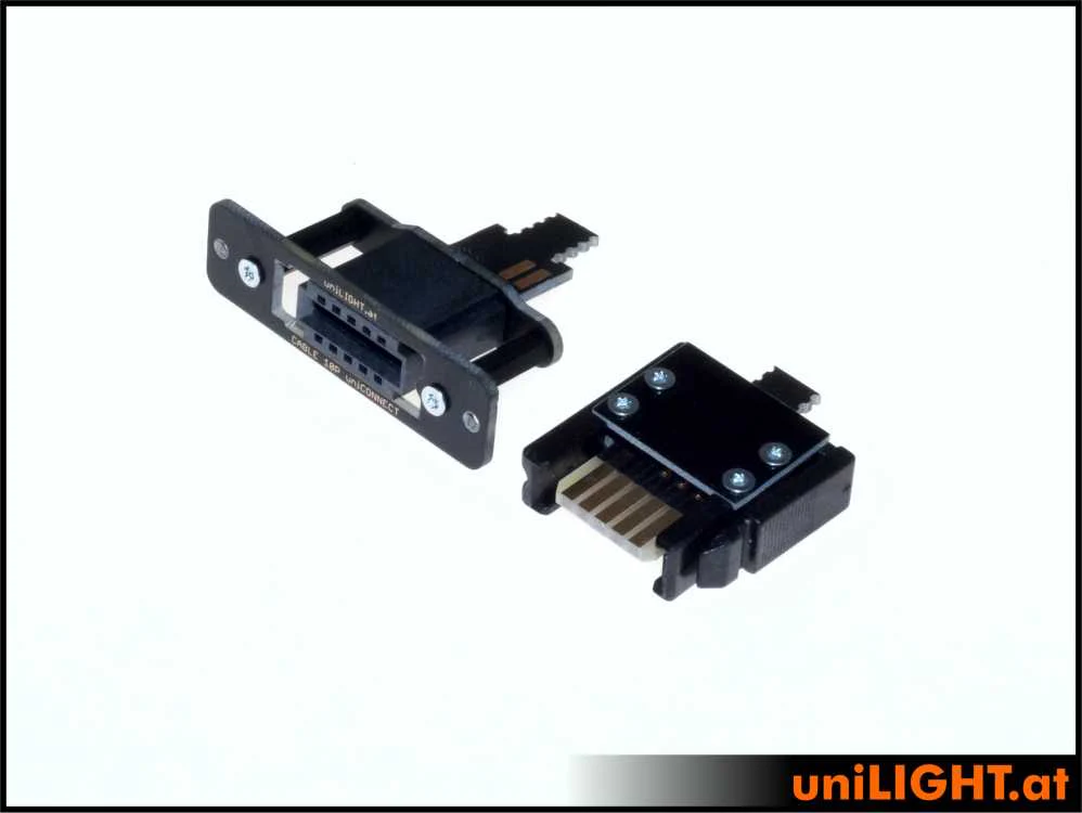 UniLight Locking Cable Connection, 3 Primary (1 Servo) 4 Secondary Pins (Assembled With Cable (1 Pair, M/F)