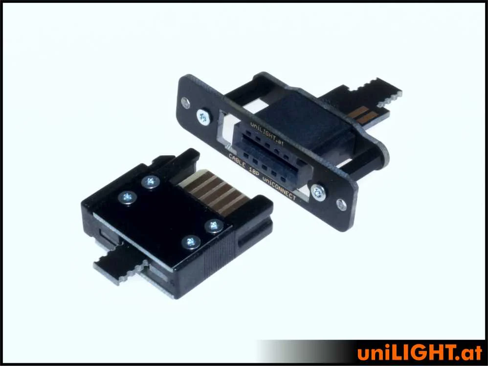 UniLight Locking Cable Connection, 3 Primary (1 Servo) 4 Secondary Pins (Assembled With Cable (1 Pair, M/F) - Image 3