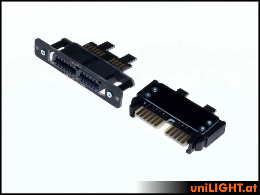 UniLight Locking Cable Connection, 6 Primary (2 Servos) 10 Secondary Pins (Assembled (2 Pair, M/F) CABLE-6P10S-RTW