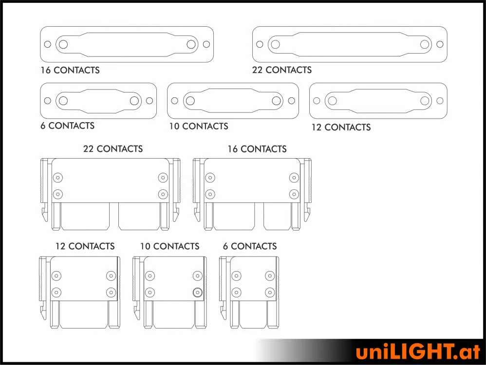 UniLight Locking Cable Connection, 6 Primary (2 Servos) 10 Secondary Pins (Assembled With Cable (2 Pair Both Sides) - Image 10