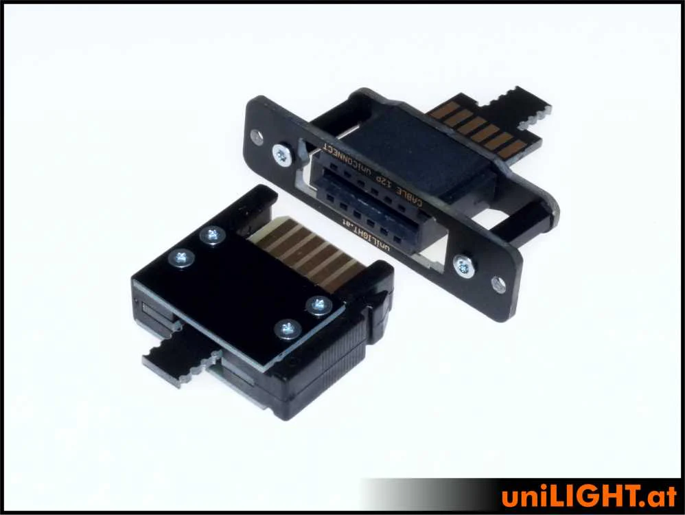 UniLight Locking Cable Connection, 6 Primary Pins (2 Servos) (2 Pair, M/F) CABLE-6P-RTW - Image 4