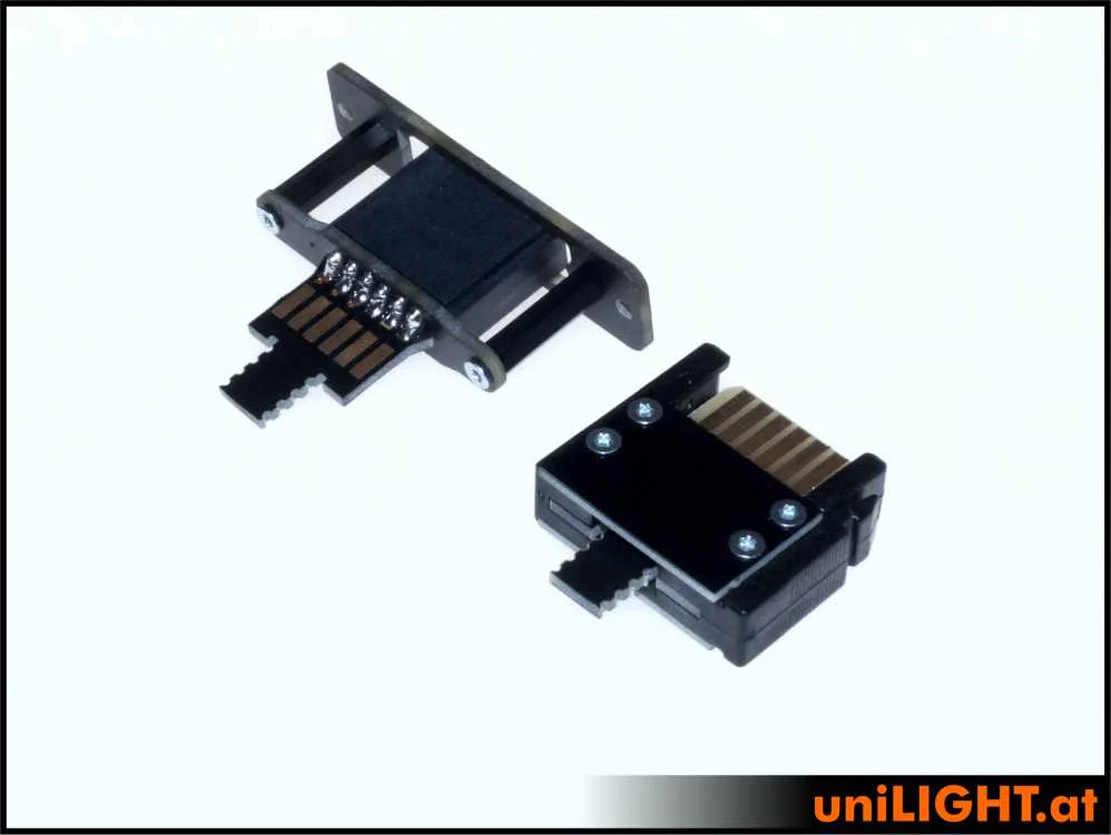 UniLight Locking Cable Connection, 6 Primary Pins (2 Servos) (2 Pair, M/F) CABLE-6P-RTW - Image 6