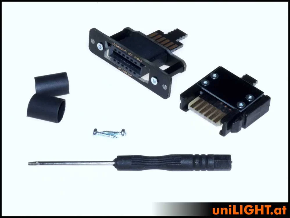UniLight Locking Cable Connection, 6 Primary Pins (2 Servos) (2 Pair, M/F) CABLE-6P-RTW - Image 7
