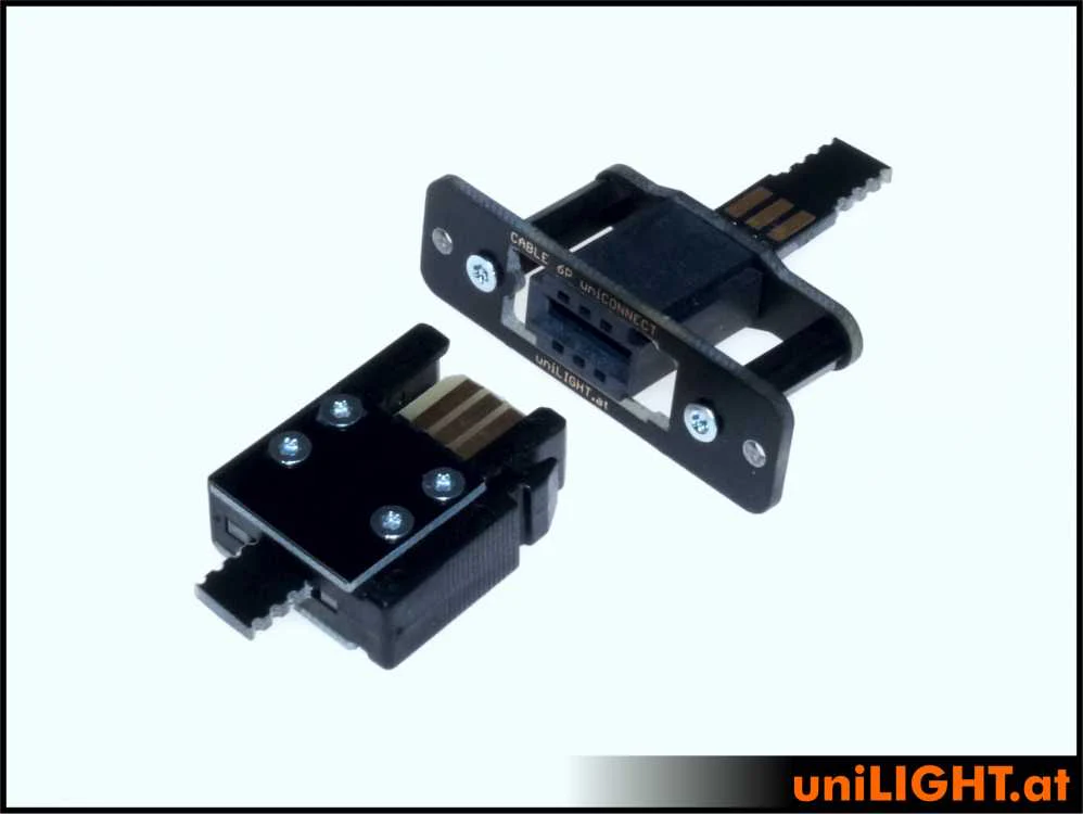 UniLight Locking Cable Connection, 6 Secondary Pins (Assembled (2 Pair, M/F) CABLE-6S-RTW - Image 3