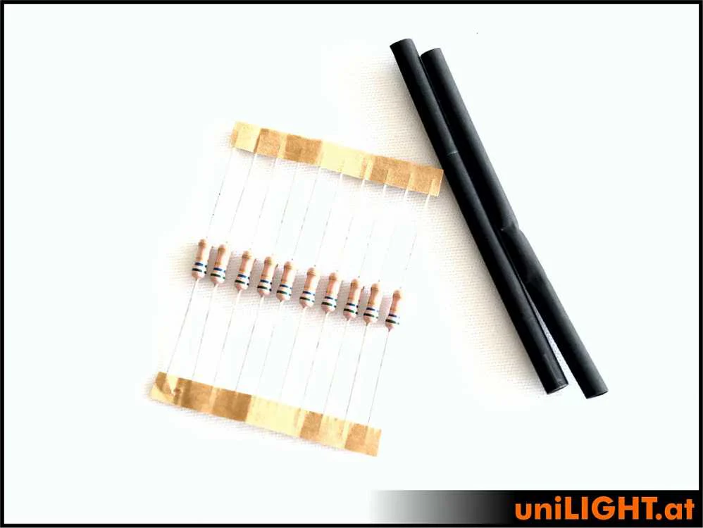 UniLight Resistor For Lifepo 2W Lights using a 3S LiFe (9.9V) CABLE-LIFEPO-2W