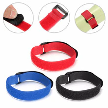 Velcro Battery Strap 300mm with Ring in Yellow - Image 2